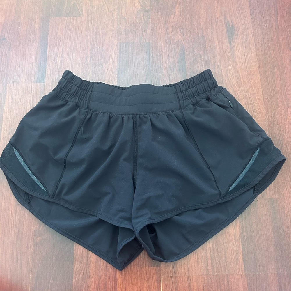 Lululemon Athletica Black Athletic Shorts with Reflective Details